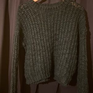 dark green knit sweater